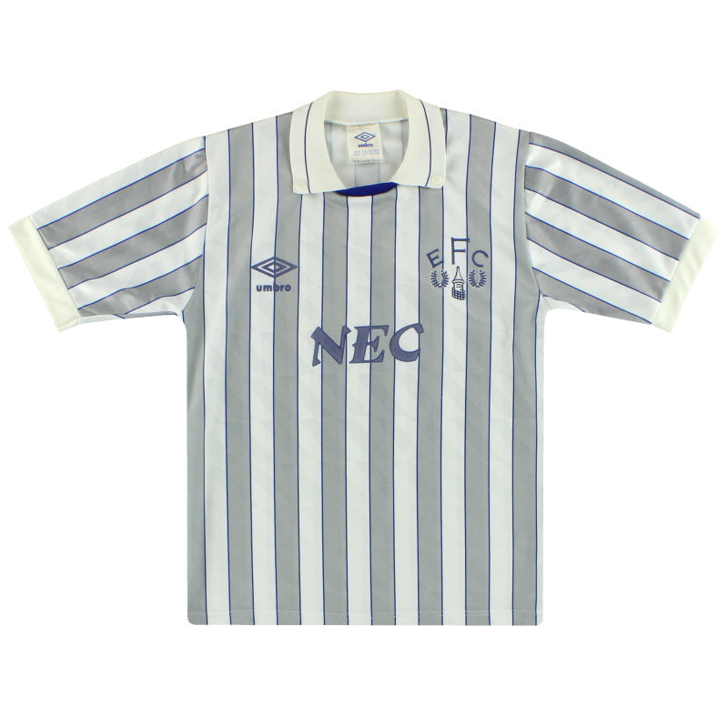Camiseta Umbro de visitante del Everton 1988-90, talla L para niños