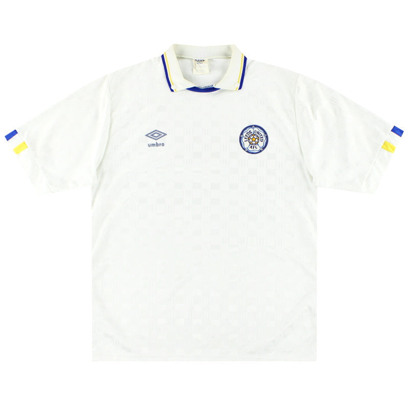 1988-90 Leeds Umbro Camiseta de local L