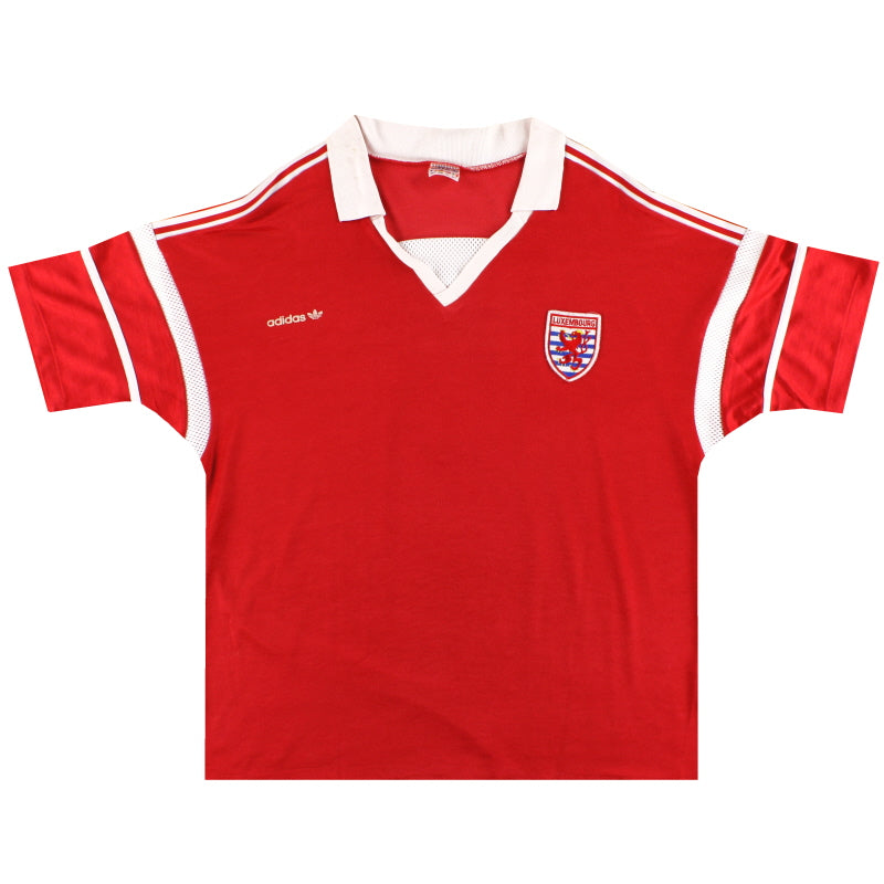 Camiseta de casa adidas de Luxemburgo de 1988-90, emitida para partido, #8 XL