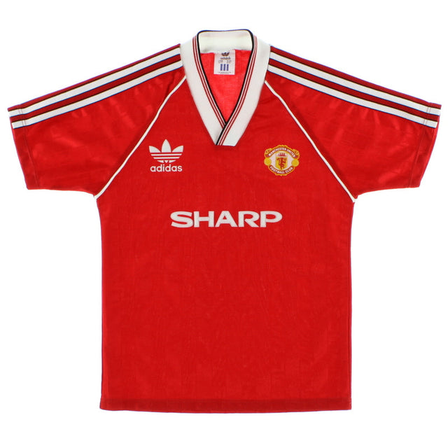 1988-90 Manchester United adidas Home Shirt L.Boys