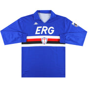 1988-90 Sampdoria Kappa Camiseta Local #18 Manga Larga L