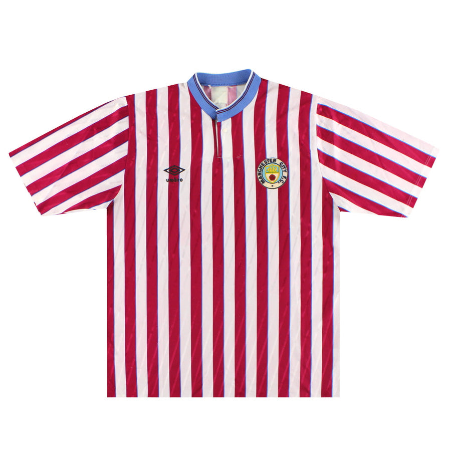 Camiseta Umbro de visitante del Manchester City 1988-90, talla XL