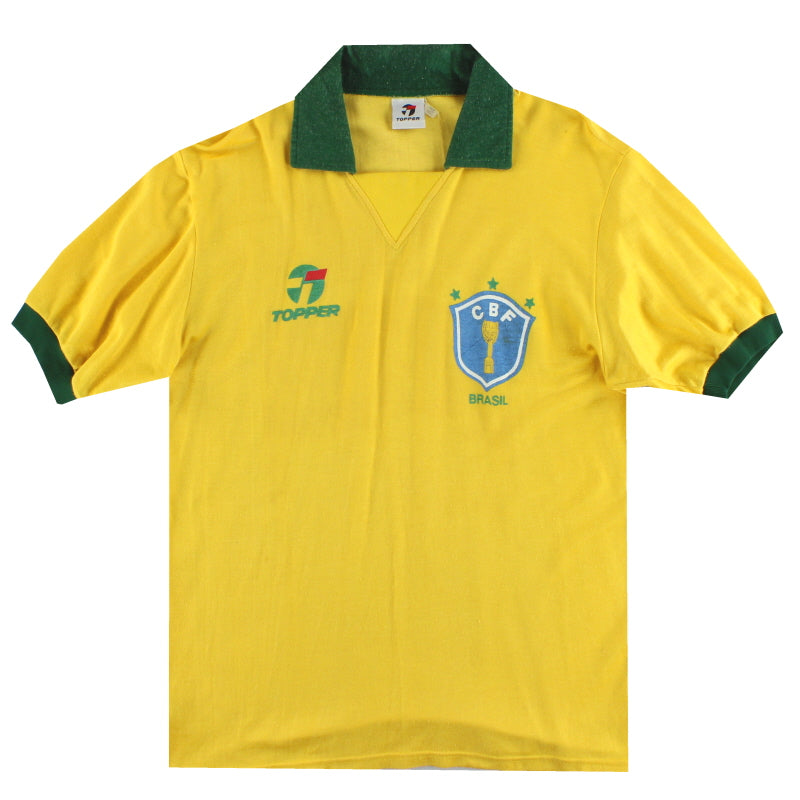 1988-91 Brasil Topper Camiseta Local M