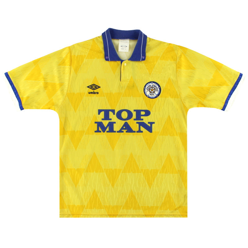 1989-91 Camiseta de Visitante Umbro del Leeds Talla M