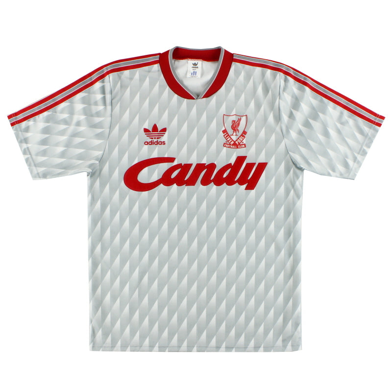 1989-91 Liverpool adidas Camiseta de visitante Talla S