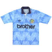 1989-91 Camiseta Umbro Local Manchester City Talla Y
