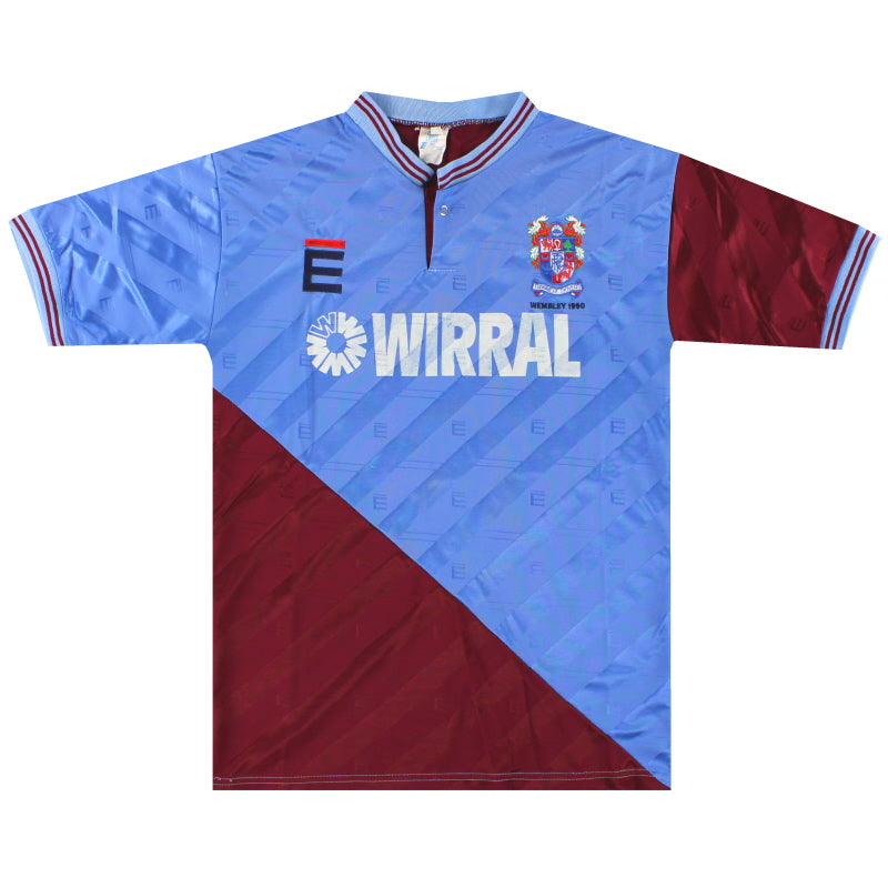 Camiseta de visitante "Wembley" del Tranmere Rovers 1989-91, talla M