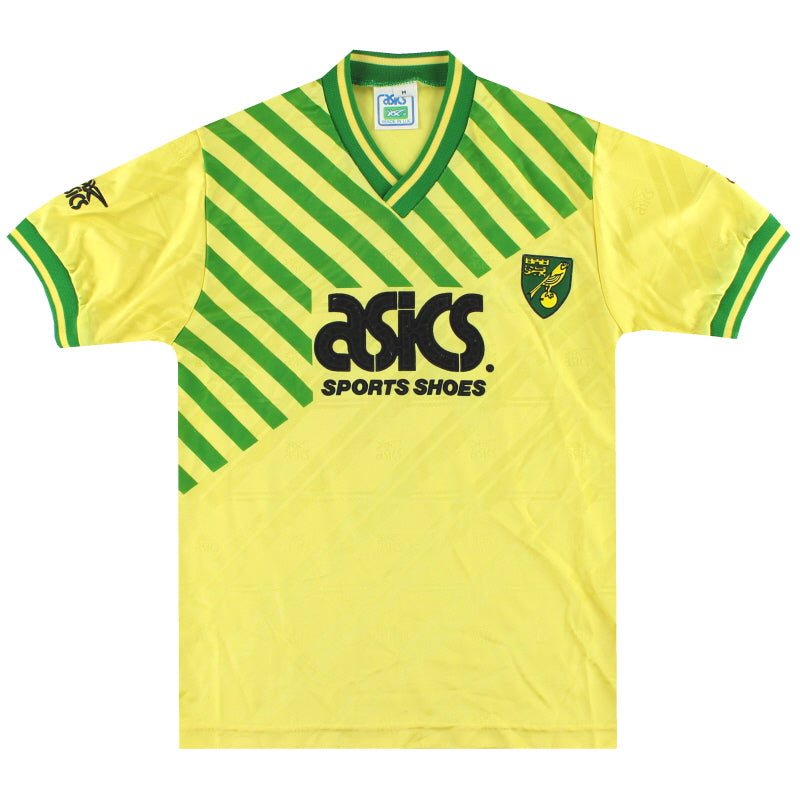 1989-92 Norwich City Asics Camiseta Local M