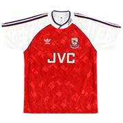 1990-92 Arsenal adidas Camiseta de Local 'Campeones' Talla S