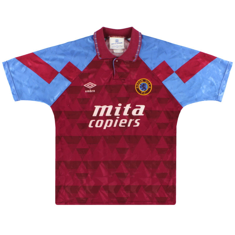 1990-92 Aston Villa Umbro Home Shirt L
