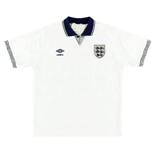 1990-92 England Umbro Home Shirt S