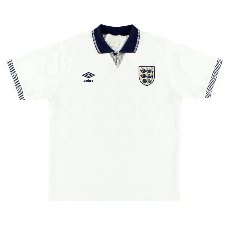 1990-92 Inglaterra Umbro Camiseta Local M