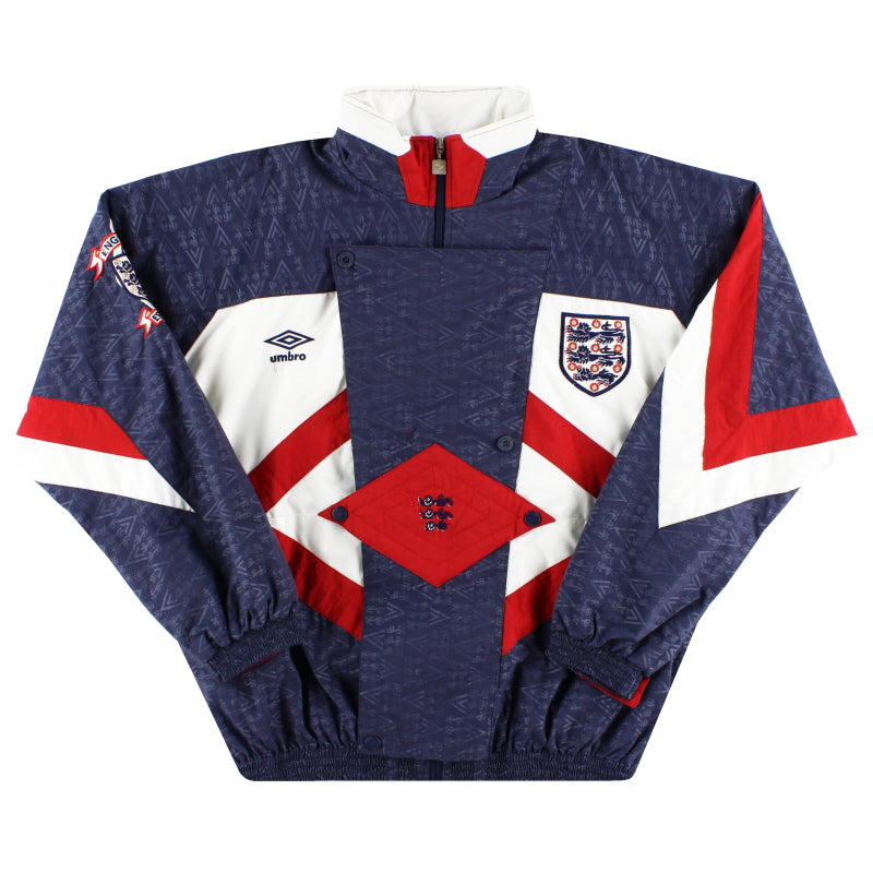 Chaqueta de chándal tejida Umbro de Inglaterra 1990-92 XS