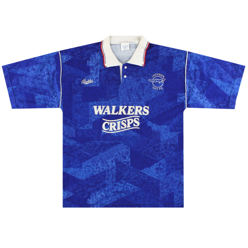 Camiseta de Local Leicester Bukta 1990-92 *Excelente estado* L