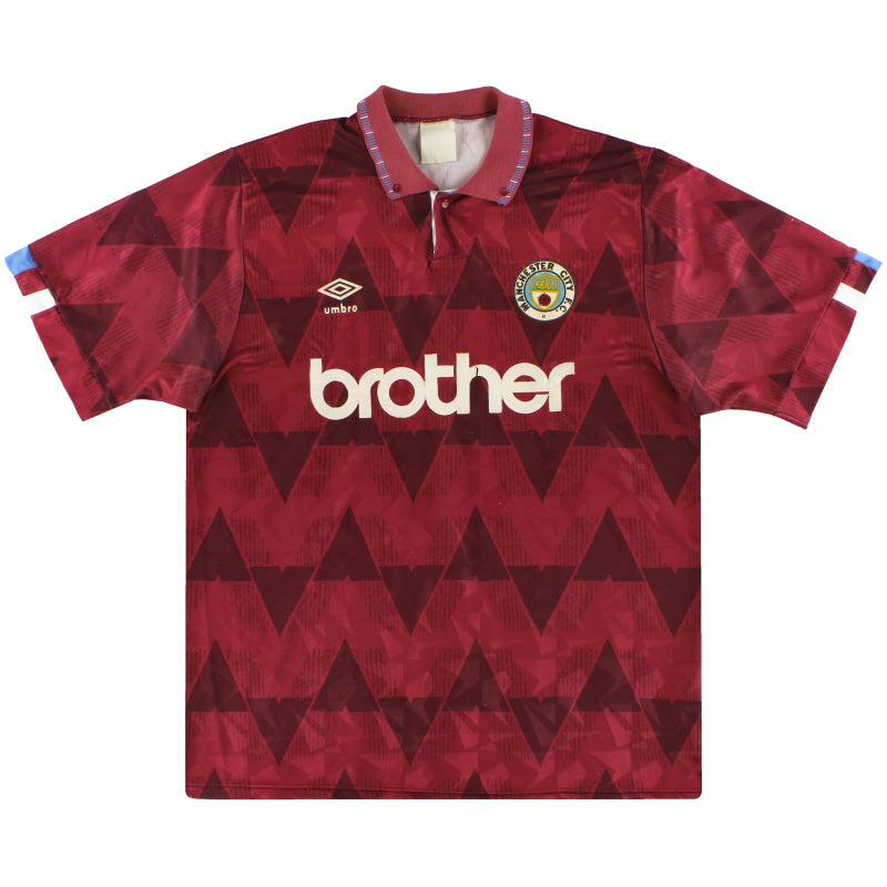Camiseta Visitante Umbro del Manchester City 1990-92 Talla L