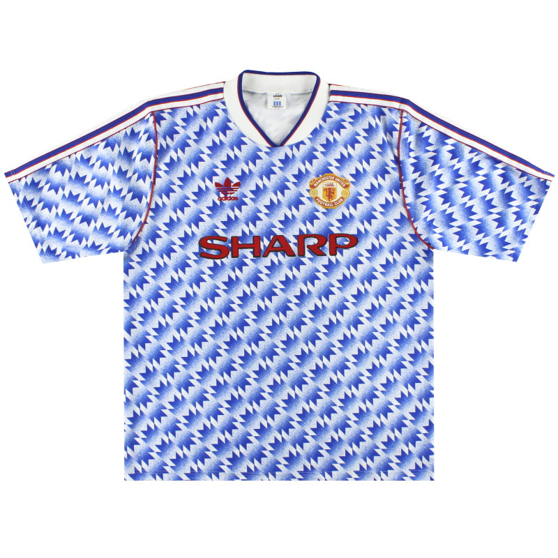 1990-92 Manchester United adidas Away Shirt L - Classic Football Kit