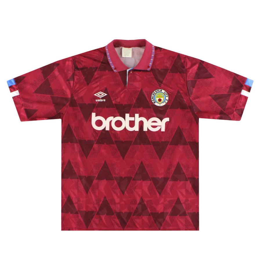 1990-92 Manchester City Umbro Camiseta de visitante L