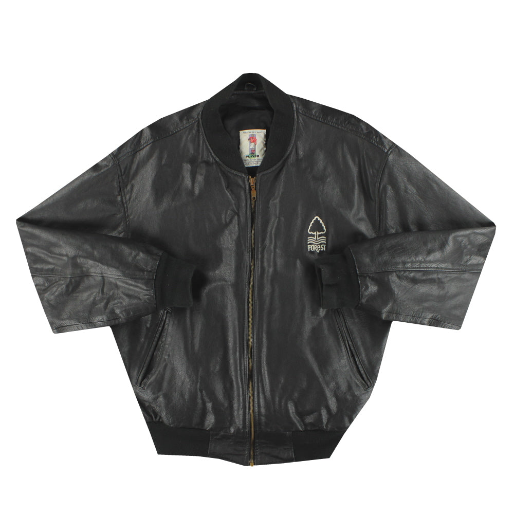 1990-92 Nottingham Forest Leather Bomber Jacket XL