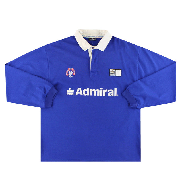 1990-92 Rangers Admiral Rugby Polo Shirt L