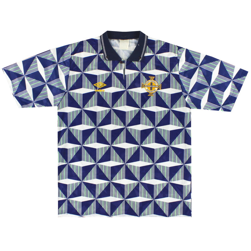1990-93 Camiseta Umbro Visitante de Irlanda del Norte L