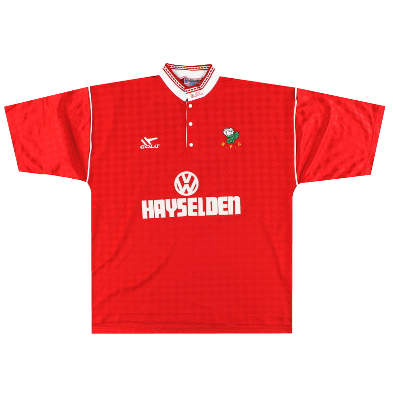 Camiseta Gola del Barnsley para casa 1991-92 Talla L
