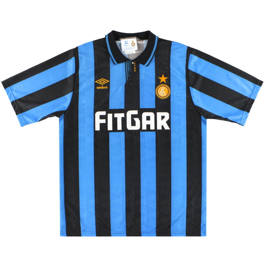 1991-92 Inter Milan Umbro Home Shirt #10 M