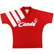 1991-92 Liverpool adidas Home Shirt L/XL - Classic Football Kit