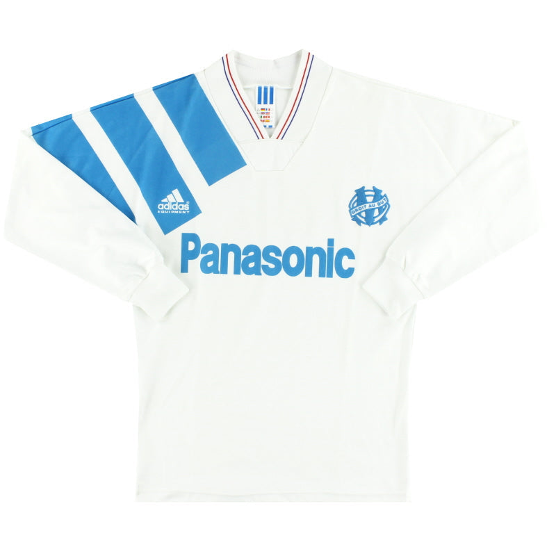 Camiseta de local del Olympique de Marsella adidas 1991-92 L/S S