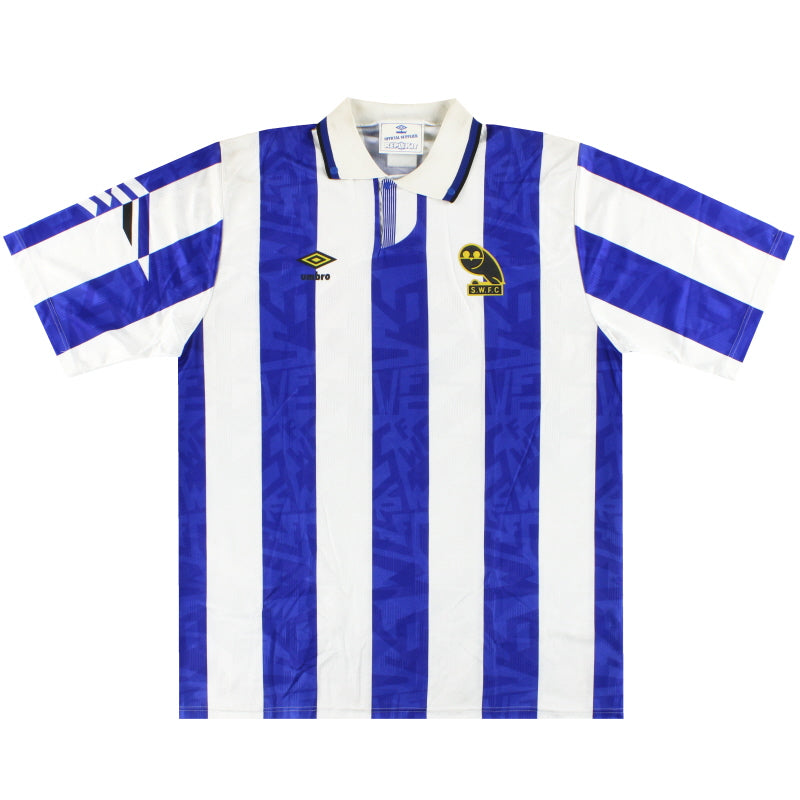 Camiseta de local Umbro del Sheffield Wednesday 1991-92 talla XL