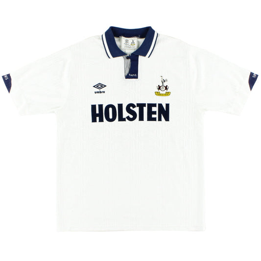 1991-93 Tottenham Umbro Home Shirt L