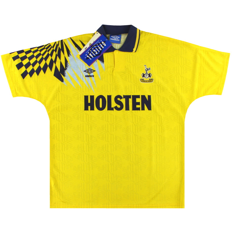 1991-95 Camiseta de visitante Umbro del Tottenham *con etiquetas* XL