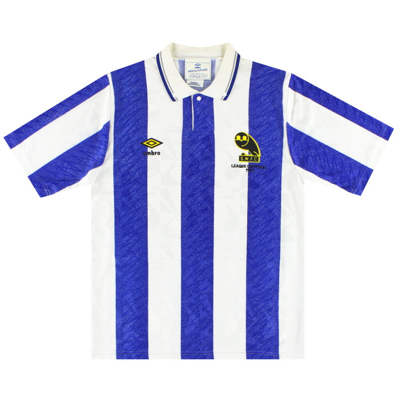 Camiseta de local Umbro del Sheffield Wednesday de 1991, "Final de la Copa de la Liga", talla S