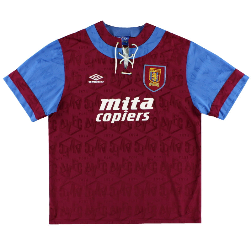 Camiseta de local Umbro del Aston Villa 1992-93 Talla XL
