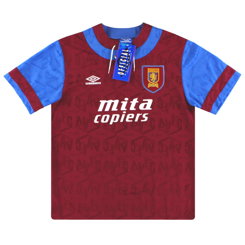 Camiseta Umbro del Aston Villa Local 1992-93 *NIB* XL