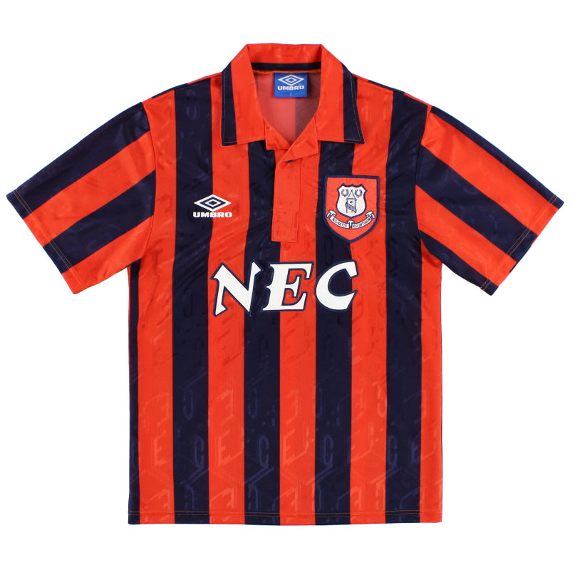 Camiseta Umbro de visitante del Everton 1992-93 *Impecable* Talla L