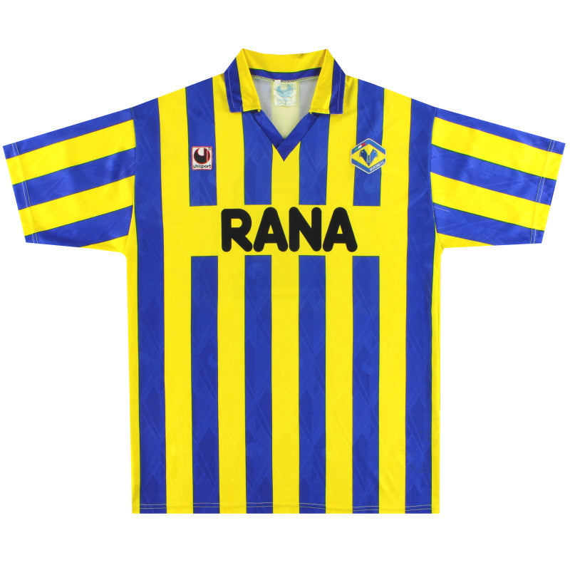 Camiseta Local Uhlsport del Hellas Verona 1992-93 #2 *Impecable* XL