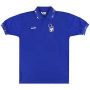 1992-93 Italy Diadora Home Shirt *Mint* L - Classic Football Kit