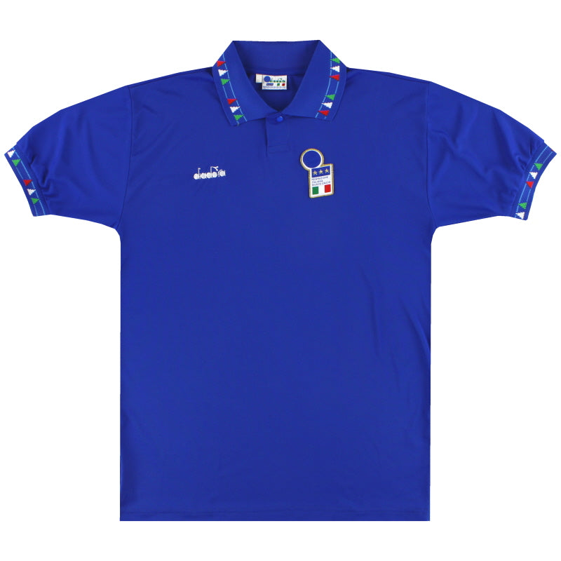 1992-93 Italy Diadora Home Shirt *Mint* L - Classic Football Kit