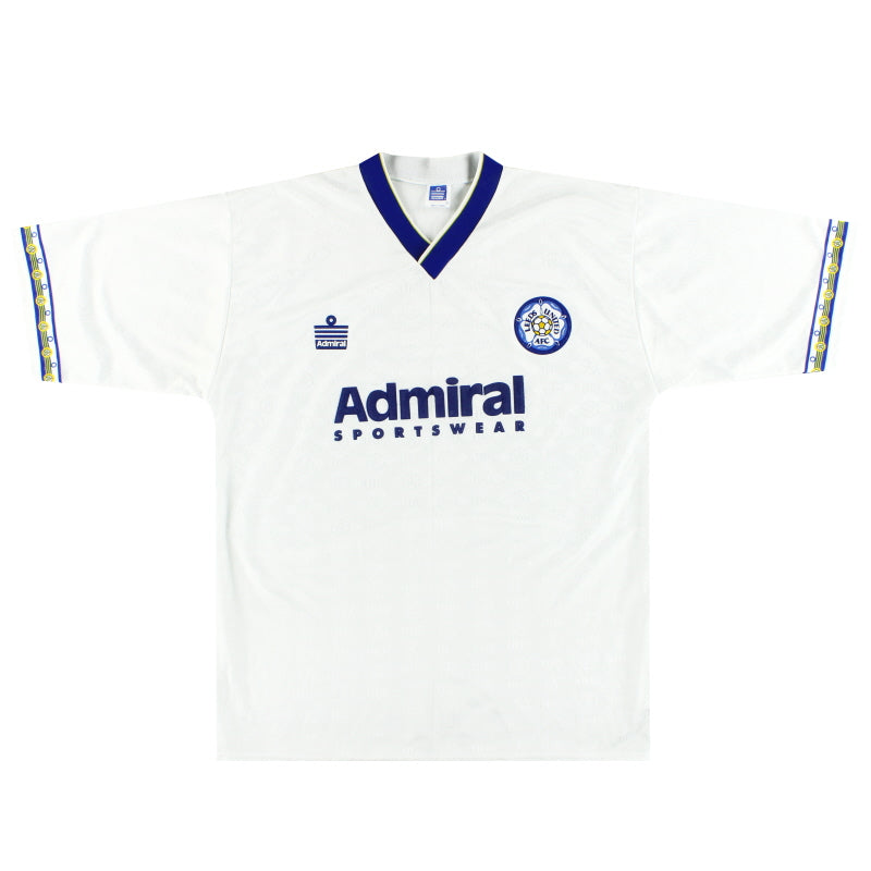 1992-93 Leeds Admiral Home Shirt *Mint* XL