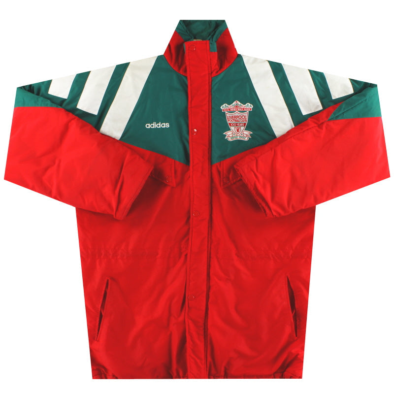 1992-93 Liverpool adidas Abrigo Acolchado de Banquillo XL
