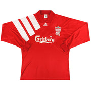 1992-93 Liverpool adidas Camiseta de local Centenario (versión jugador) manga larga L/XL