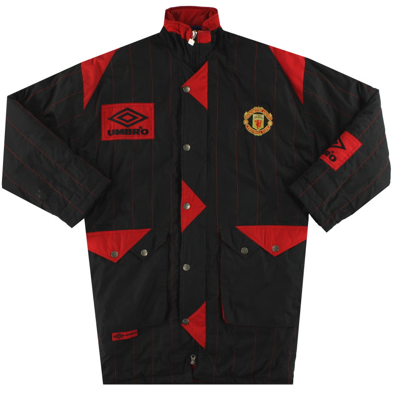 1992-93 Manchester United Umbro Abrigo Acolchado de Banquillo S
