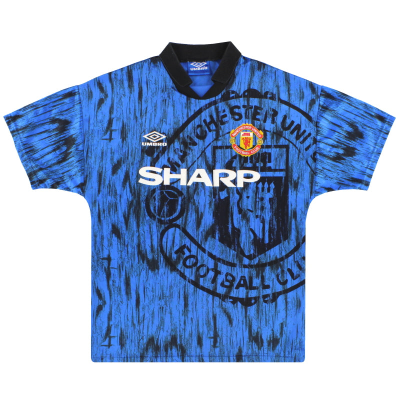1992-93 Camiseta Umbro de visitante del Manchester United Talla L. Niños