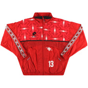 Chaqueta de chándal de jugador (edición para jugador) del Lotto de Suiza 1992-93 #13 XXL
