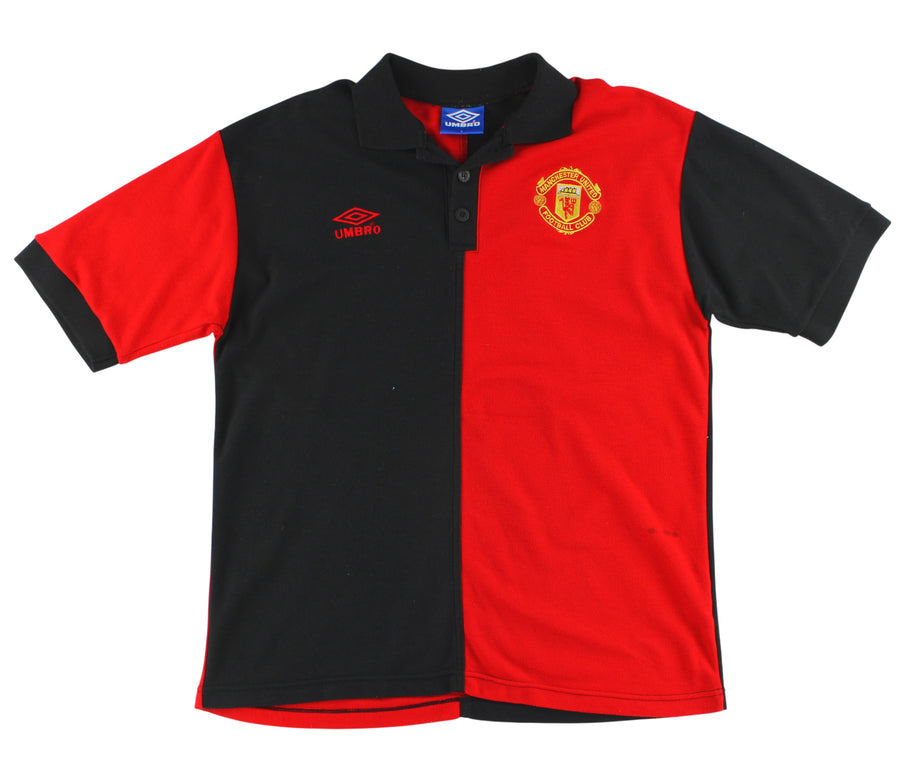 1992-93 Manchester United Umbro Polo Shirt L