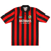 Camiseta de visitante de jugador Asics del Blackburn de 1992-94, talla L