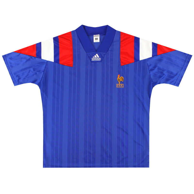 Camiseta de la primera equipación de Francia adidas 1992-94 Talla XL