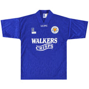 1992-94 Camiseta de local del Leicester Fox Leisure *con etiquetas* S
