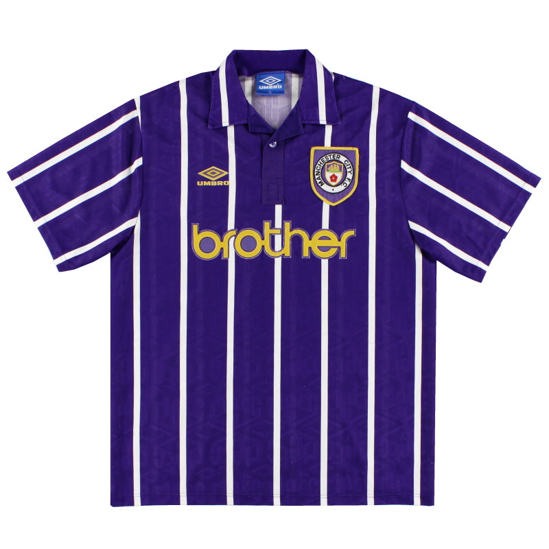 Camiseta Umbro Visitante Manchester City 1992-94 *Como Nueva* XL