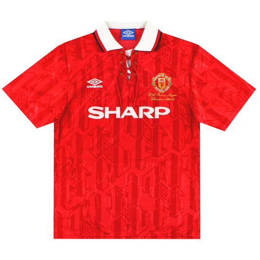 1992-94 Manchester United Umbro 'Champions' Home Shirt S
